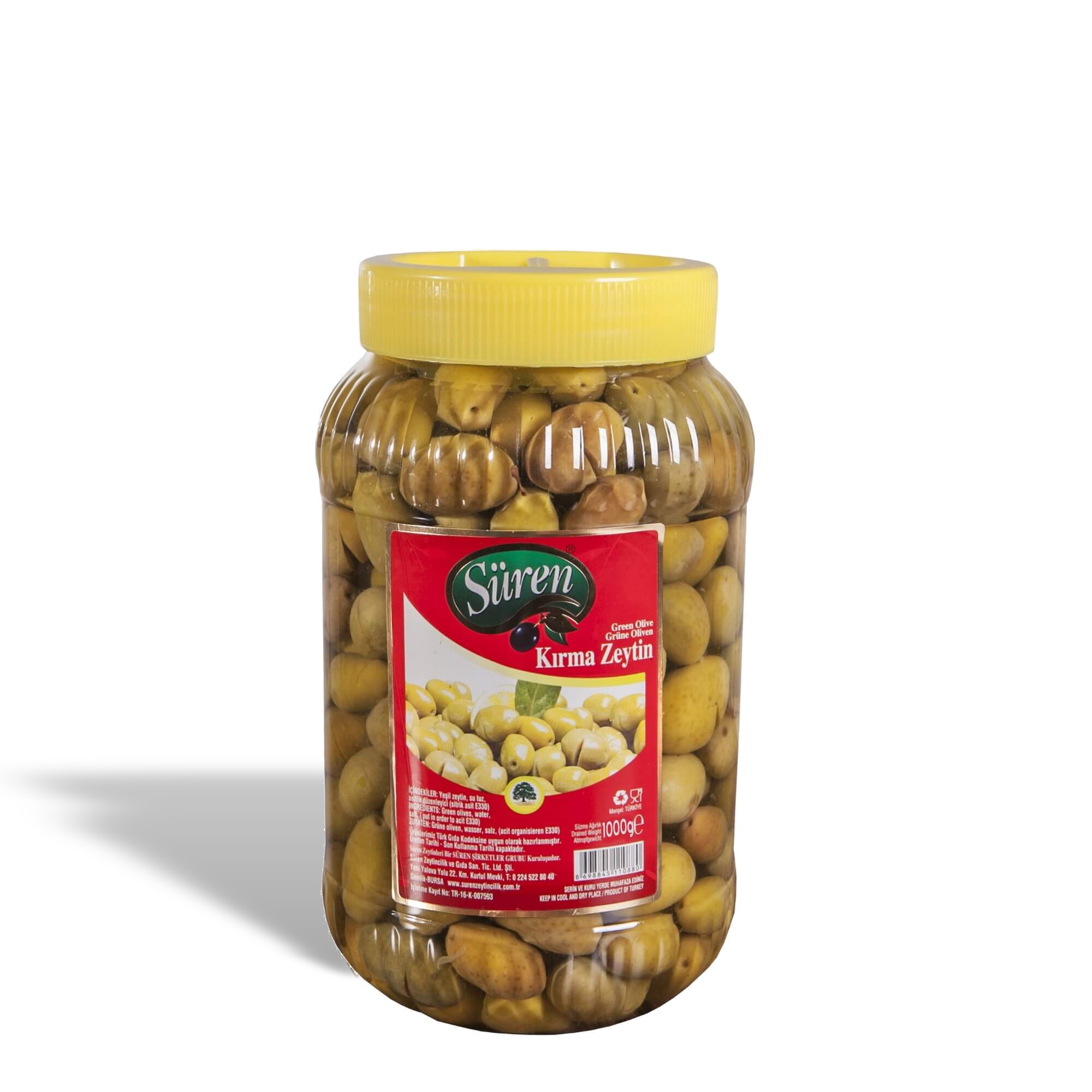 1 Kg.Jumbo  Kırma Yeşil Zeytin